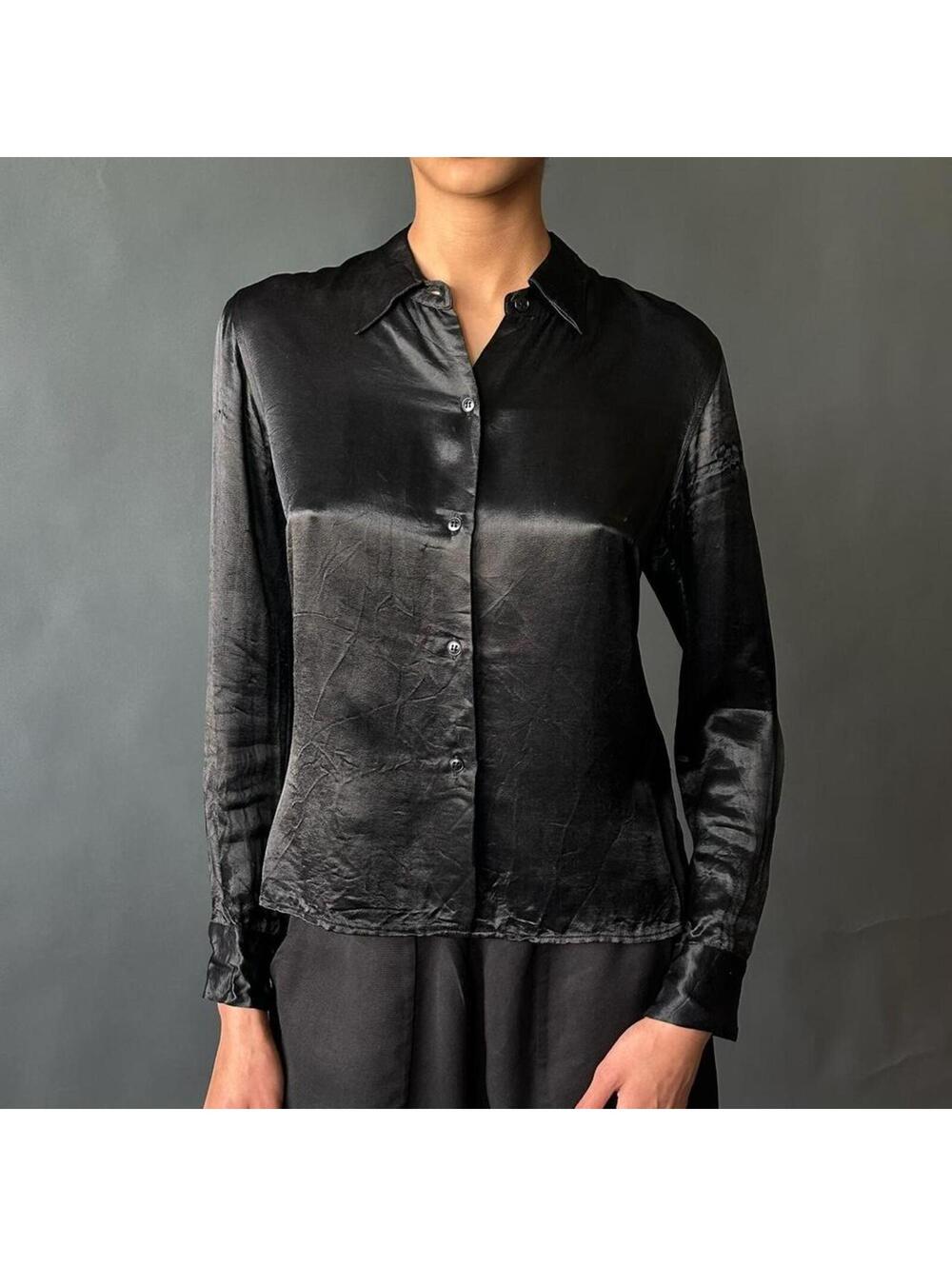 Agnes B Glossy Button Up